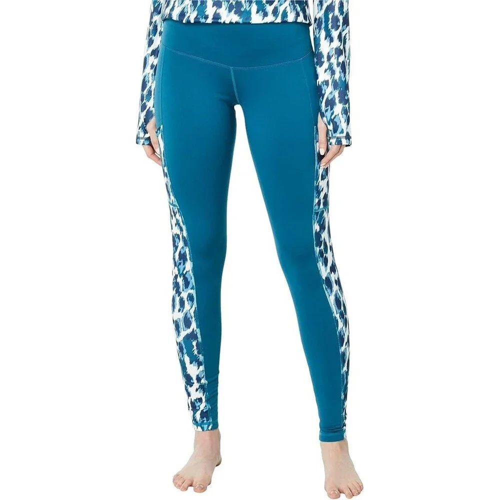 Hot Chillys Micro-Elite Chamois Tights Women's XL Blue Elastic Waist JDM524